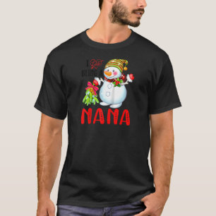 Ich Liebe, ein Nana Xmas Snowman Scarf Weihnachten T-Shirt