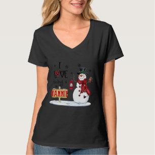 Ich Liebe, ein Nannie Snowman Weihnachten Niedlich T-Shirt