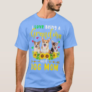 Ich Liebe ein Oma und Hund Mama Corgi Hunde Sunf T-Shirt