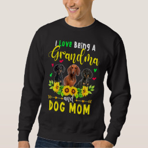 Ich Liebe ein Oma und Hund Mama Dackel Hunde. Sweatshirt