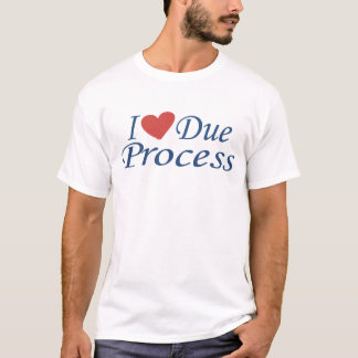 Ich liebe ein ordnungsgemäßes Verfahren T-Shirt