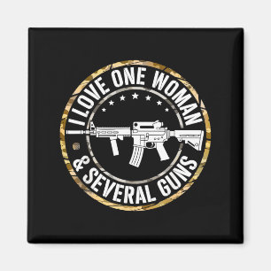 Ich liebe eine Frau mehrere Waffen Ehemann Lustig Magnet