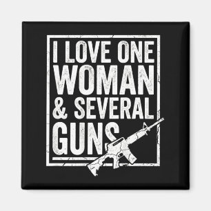 Ich liebe eine Frau mehrere Waffen Ehemann Lustige Magnet
