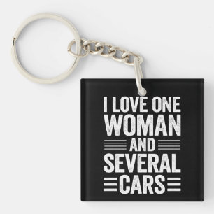 Ich Liebe eine Frau und mehrere Autos Schlüsselanhänger
