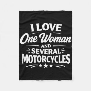 Ich liebe eine Frau und mehrere Motorräder - Fleecedecke