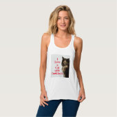 Ich Liebe eine Katze mit Tortitude Tank Top (Vorderseite Vollansicht)