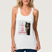 Ich Liebe eine Katze mit Tortitude Tank Top (Vorderseite)
