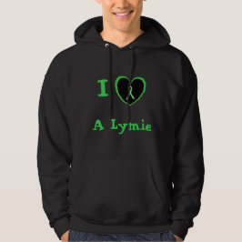 Ich Liebe eine Lymie, Herz mit Lyme Awareness Ribb Hoodie