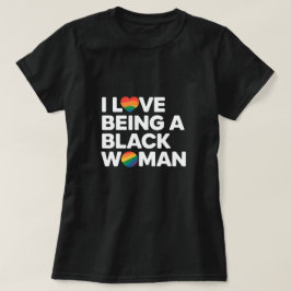 Ich Liebe, eine schwarz-schwarze Lebensangelegenhe T-Shirt