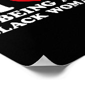 Ich Liebe, eine Schwarze-Weibchen-Schwarzstolz-Ges Poster (Ecke)
