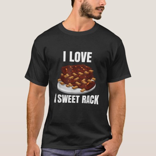 Ich Liebe eine süße Rack-GRILLEN Grillen Ribs Vate T-Shirt (Vorderseite)