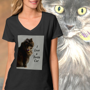 Ich Liebe eine Tortie Cat Feline Fotografie T-Shirt