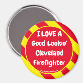 Ich LIEBE einen guten Feuerwehrmann Magnet (Vorderseite/Rückseite)