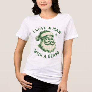 Ich Liebe einen Mann mit Bart-Design Tri-Blend Shirt