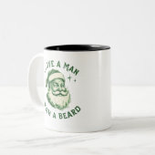 Ich Liebe einen Mann mit Bart-Design Zweifarbige Tasse (Vorderseite Links)