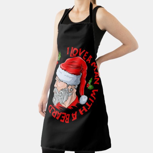 Ich Liebe einen Mann mit Bart Hipster Weihnachtsma Schürze (InSitu)