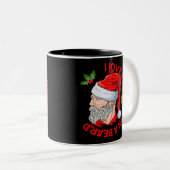 Ich Liebe einen Mann mit Bart Hipster Weihnachtsma Zweifarbige Tasse (VorderseiteRechts)