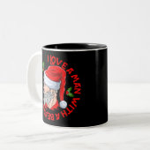 Ich Liebe einen Mann mit Bart Hipster Weihnachtsma Zweifarbige Tasse (Vorderseite Links)