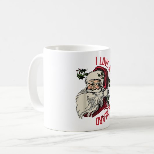 Ich Liebe einen Mann mit Bart Weihnachten Weihnach Kaffeetasse (Vorderseite Links)