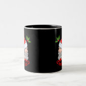 Ich Liebe einen Mann mit Bart-Weihnachtsmann Zweifarbige Tasse (Mittel)