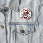Ich liebe einen Mann mit einem Bart Bärtiger Weihn Button (Beispiel)