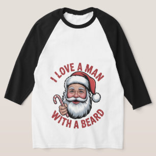 Ich liebe einen Mann mit einem Bart Bärtiger Weihn T-Shirt