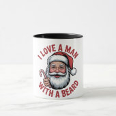 Ich liebe einen Mann mit einem Bart Bärtiger Weihn Tasse (Zentrum)