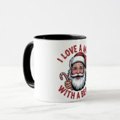 Ich liebe einen Mann mit einem Bart Bärtiger Weihn Tasse (Vorderseite Links)