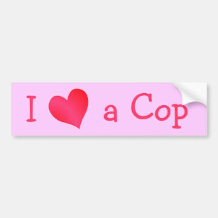 Ich Liebe einen Polizist Autoaufkleber