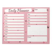 Ich Liebe einen Tagesplaner Notizblock (Vorderseite)