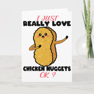 Ich liebe einfach Hühner-Nuggets-Kostüm Kinder Ch Karte
