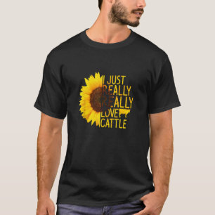 Ich liebe einfach wirklich Rinder Frauen Männer Ku T-Shirt