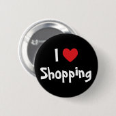 Ich liebe Einkaufen Button (Vorne & Hinten)