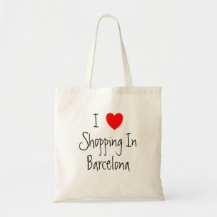 Ich liebe Einkaufen in Barcelona Tragetasche