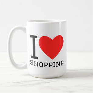 Ich liebe einkaufen kaffeetasse