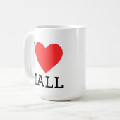 Ich liebe Einkaufszentrum Kaffeetasse (Vorderseite Links)