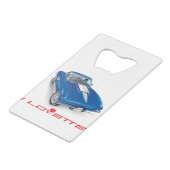 ICH LIEBE EINZIGARTIGE AUTODESIGN GELDBEUTEL FLASCHENÖFFNER (Vorderseite Schrägansicht)