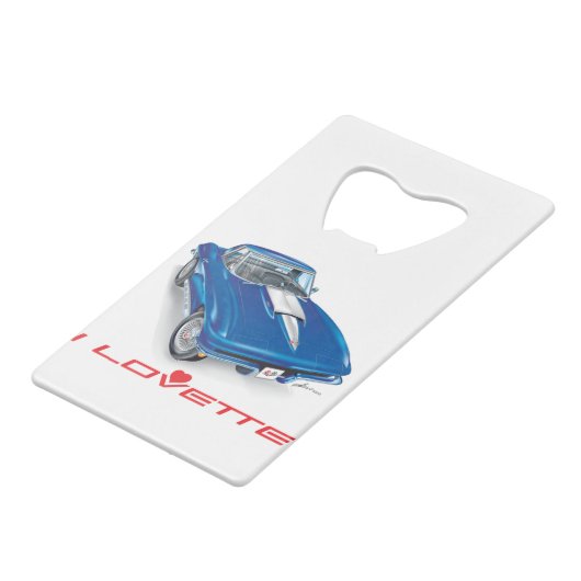 ICH LIEBE EINZIGARTIGE AUTODESIGN GELDBEUTEL FLASCHENÖFFNER (Rückseite Schrägansicht)