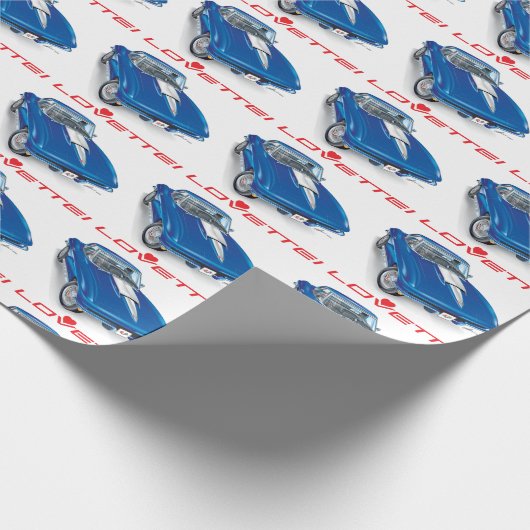 ICH LIEBE EINZIGARTIGE AUTODESIGN GESCHENKPAPIER (Ecke)