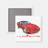 ICH LIEBE EINZIGARTIGE AUTODESIGN MAGNET (Vorderseite/Rückseite)