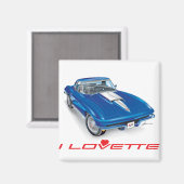 ICH LIEBE EINZIGARTIGE AUTODESIGN MAGNET (Vorderseite/Rückseite)