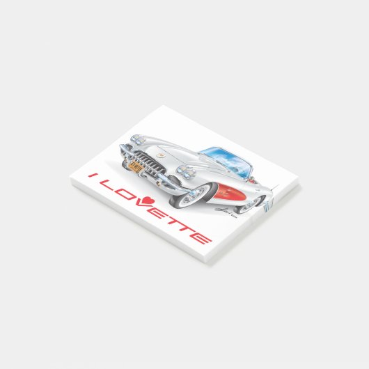 ICH LIEBE EINZIGARTIGE AUTODESIGN POST-IT KLEBEZETTEL (angewinkelt)