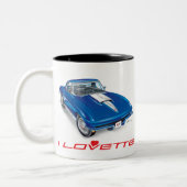 ICH LIEBE EINZIGARTIGE AUTODESIGN ZWEIFARBIGE TASSE (Links)