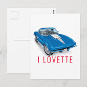 Ich liebe einzigartiges Automobildesign Postkarte (Vorne/Hinten)