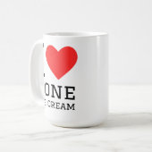 Ich liebe Eis in der Waffel Kaffeetasse (Vorderseite Links)