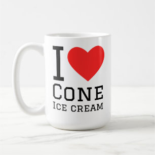 Ich liebe Eis in der Waffel  Kaffeetasse
