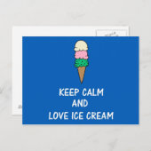 Ich Liebe Eis. Postkarte (Vorne/Hinten)