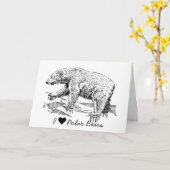 Ich liebe Eisbären Karte (Gelbe Blume)