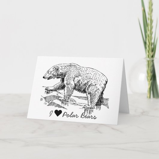 Ich liebe Eisbären Karte (Vorderseite)