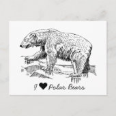 Ich liebe Eisbären Postkarte (Vorderseite)